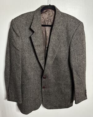 JD Christopher Wool Tweed Sportscoat Blazer 42 Reg Preppy Ivy Academia Vintage
